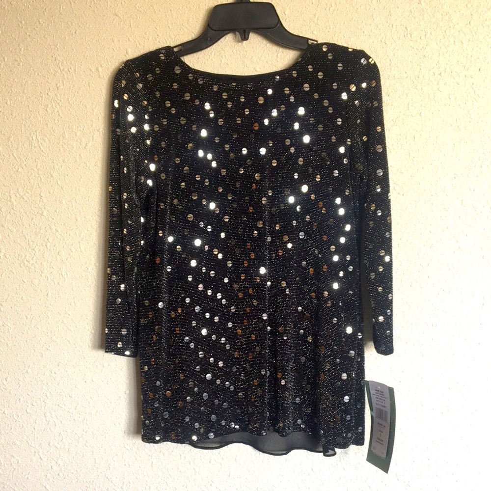 Black Glitter Top